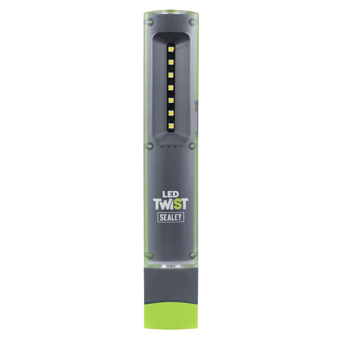 Sealey LED Twist Rechargeable Inspection Light 2W & 1W SMD LED LED401G Sealey - Dynamic Drive