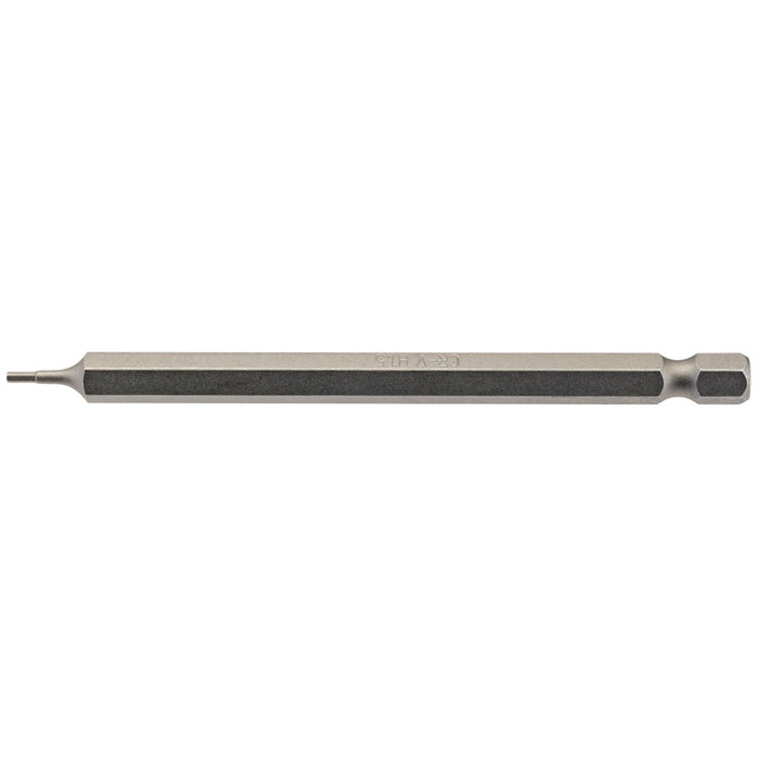 Draper Hexagonal Insert Bit, 1.5mm, 1/4" Hex, 100mm Long (Pack of 1) 64369 Draper - Dynamic Drive