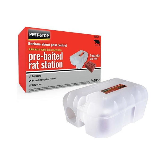 Pest-Stop (Pelsis Group) Super Rat & Mouse Killer Wax Block Pre-Baited Station Pest-Stop (Pelsis Group) - Dynamic Drive