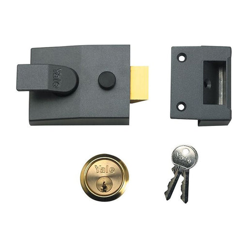 Yale Locks 88 Standard Nightlatch 60mm Backset DMG Finish Satin Chrome Cylinder Box Yale Locks - Dynamic Drive