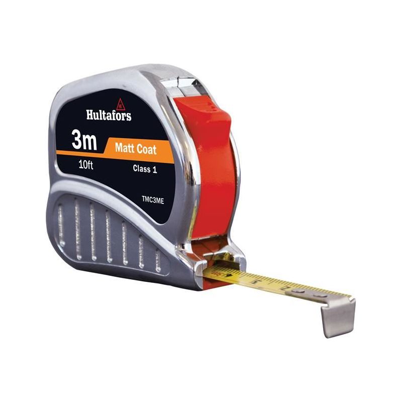 Hultafors TM3ME Chrome Tri-Matic Pocket Tape 3m/10ft (Width 13mm) Hultafors - Dynamic Drive