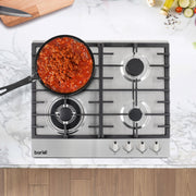 Baridi Gas Hob with 4 Cooking Zones 60cm - Stainless Steel DH225 Baridi - Dynamic Drive