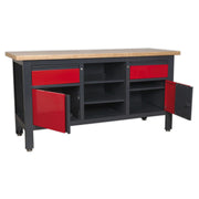 Sealey Workstation with 2 Drawers 2 Cupboards & Open Storage AP1905A Sealey - Dynamic Drive