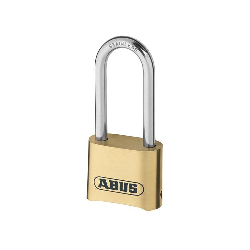 Abus Mechanical 180IB/50HB63 50mm Brass Body Combination Padlock Long Shackle (4-Digit) Carded ABUS Mechanical - Dynamic Drive
