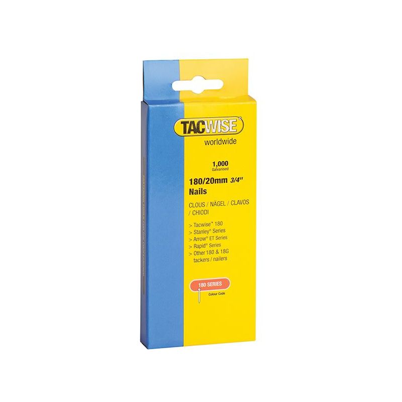 Tacwise 180 18 Gauge 20mm Nails (Pack 1000) Tacwise - Dynamic Drive