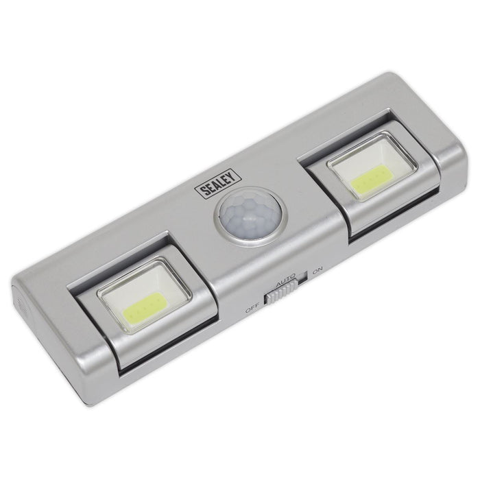 Sealey Auto 8 LED Light with PIR Sensor 3 x AA Cell GL93 Sealey  - Dynamic Drive