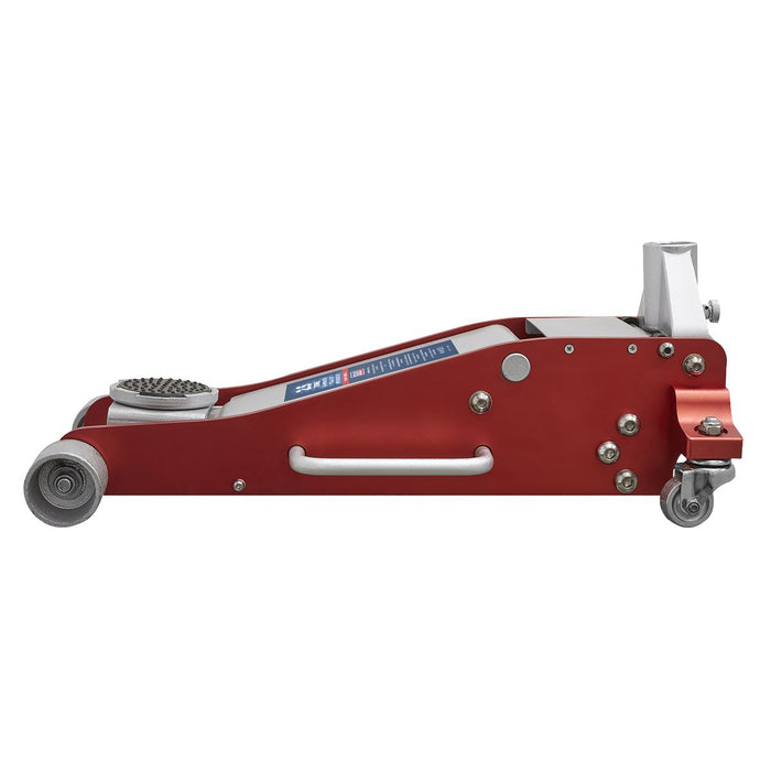 Sealey Trolley Jack 2.5tonne Aluminium/Steel Rocket Lift RJAS2500 Sealey  - Dynamic Drive