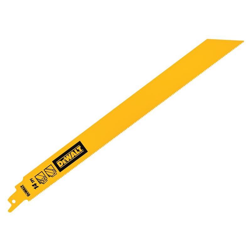 Dewalt Power Tools Bi-Metal 1in High Metal Reciprocating Blade 304mm x 14 TPI (Pack 5) DeWALT Power Tools - Dynamic Drive