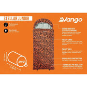 Vango Stellar Junior Sleeping Bag Dragons Fire Vango - Dynamic Drive