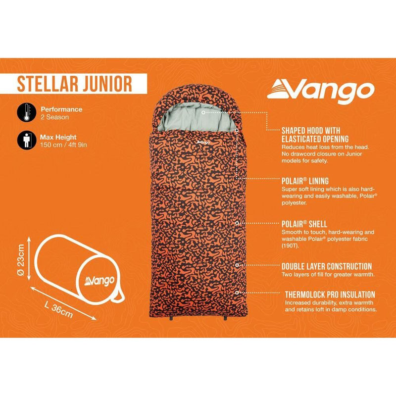Vango Stellar Junior Sleeping Bag Dragons Fire Vango - Dynamic Drive