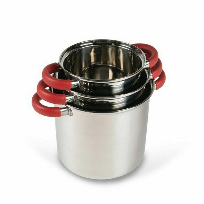 Kampa Space Saver Deluxe Cook Set Stackable Stainless Steel Caravan Motorhome Kampa - Dynamic Drive