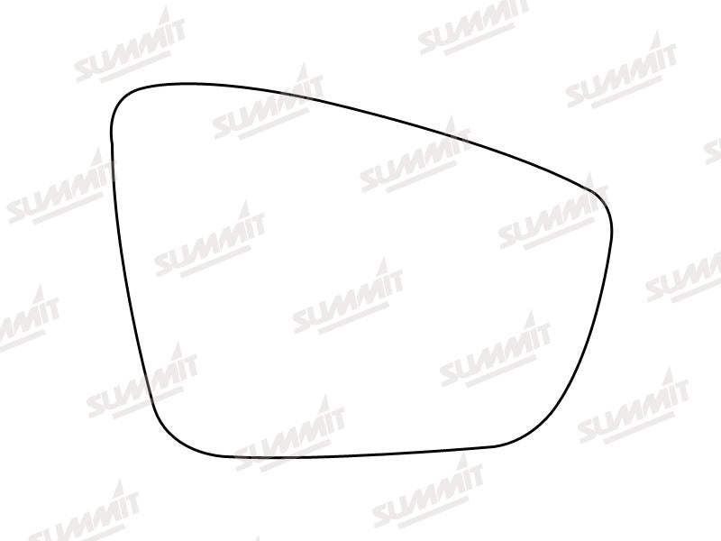 Summit Stick-On Standard Mirror Glass fits VW Polo 09 to 13 RHS Summit - Dynamic Drive