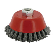 Silverline Steel Double-Row Twist-Knot Bowl Cup 100mm Silverline - Dynamic Drive