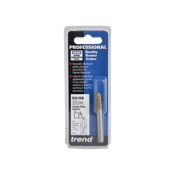 Trend 50/05 x 1/4 HSSE Helical Plunge Bit 5mm Trend - Dynamic Drive