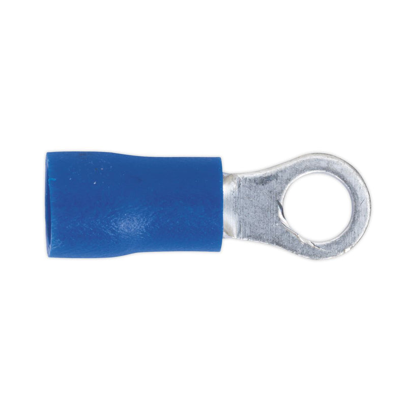 Sealey Easy-Entry Ring Terminal 4.3mm (4BA) Blue Pack of 100 BT24 Sealey - Dynamic Drive