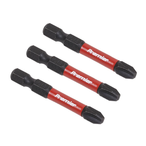 Sealey Phillips #3 Impact Power Tool Bits 50mm 3pc AK8231 Sealey - Dynamic Drive
