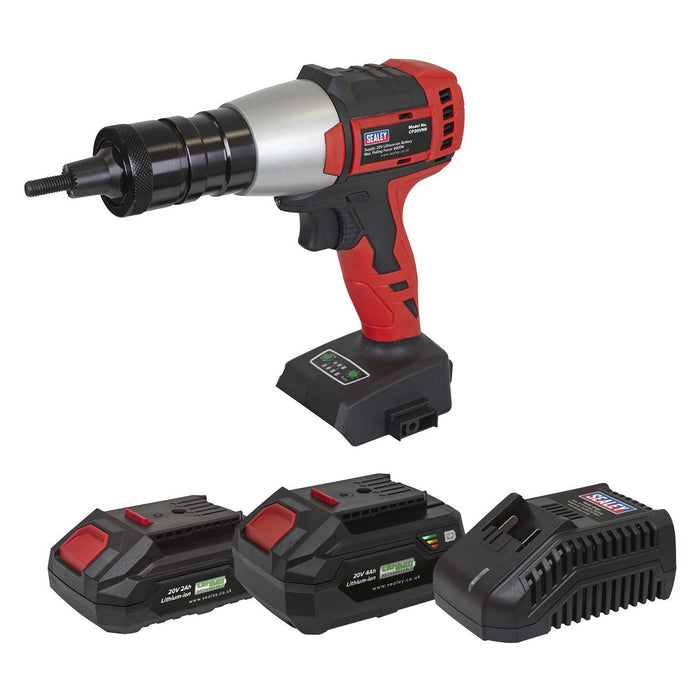 Sealey SV20 Series Brushless Cordless Nut Riveter 20V - 2 Batteries CP20VNRKIT Sealey - Dynamic Drive