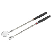 Siegen 2pc LED 3.6kg Telescopic Pick Up Tool 50mm Inspection Mirror Set S0941 Siegen  - Dynamic Drive