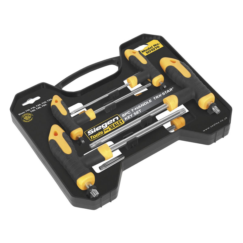 Sealey T-Handle TRX-Star* Key Set 8pc S01070 Siegen by Sealey - Dynamic Drive