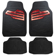 Streetwize SWCM125 Adonia 4 piece Rubber Mat Set with "Metallic" Red Heel Pad Steetwize  - Dynamic Drive