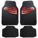 Streetwize SWCM125 Adonia 4 piece Rubber Mat Set with "Metallic" Red Heel Pad Steetwize  - Dynamic Drive
