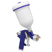 Sealey Gravity Feed Spray Gun 1.3mm Set Up 600ml Paint Pot Vehicle Car Blue Sealey  - Dynamic Drive