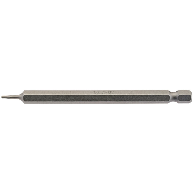 Draper TX-STAR Insert Bit, 1/4" Hex, 100mm Long, T6 (Pack of 1) Draper - Dynamic Drive