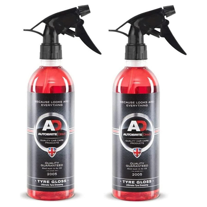 2x Autobrite Direct - Tyre Gloss Rich Silicone Tyre Shine Dressing  500ml spray Autobrite Direct  - Dynamic Drive