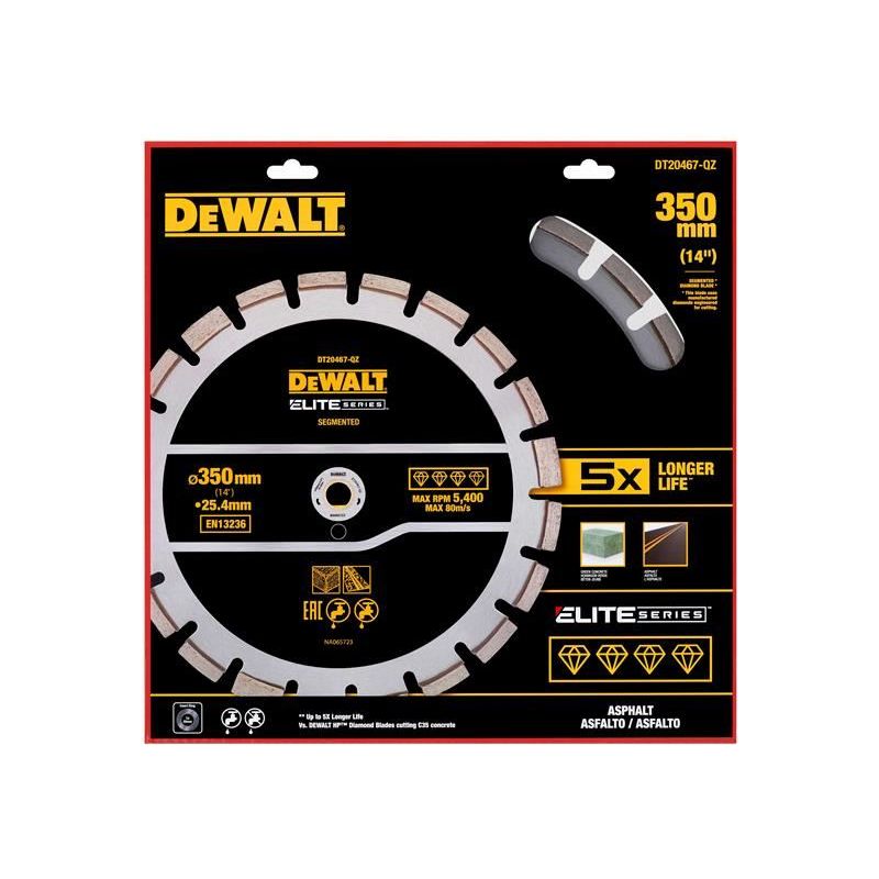 Dewalt Power Tools ELITE SERIES™ Asphalt Diamond Segmented Wheel 350 x 25.4mm DeWALT Power Tools - Dynamic Drive