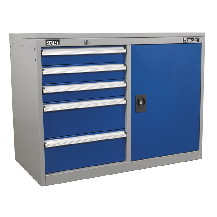 Sealey Industrial Cabinet/Workstation 5 Drawer & 1 Shelf Locker API1103B Sealey - Dynamic Drive