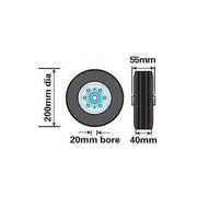 Maypole Caravan Trailer Spare Jockey Steel Wheel Solid Rubber Tyre 200mm Maypole  - Dynamic Drive