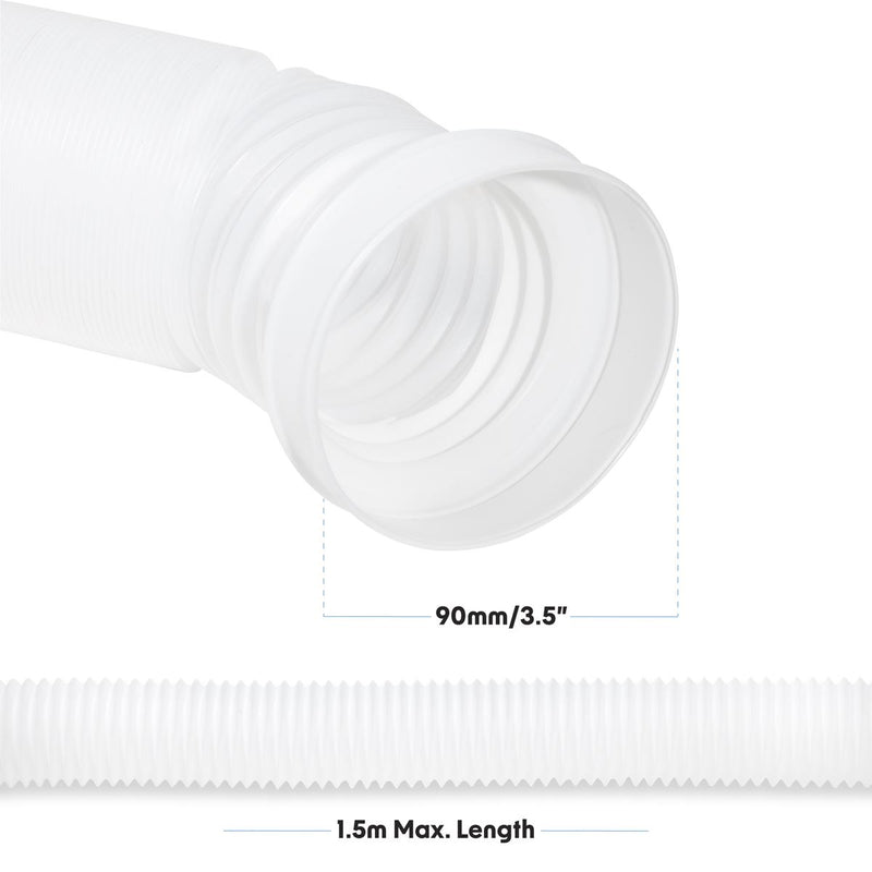 Baridi Condenser Vent Hose Pipe for Vented Tumble Dryers 1.5m x 3.5" Baridi - Dynamic Drive