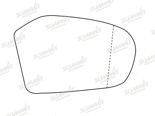 Summit Stick-On Anti Dazzle Mirror Glass fits Mercedes A B Class 05 on RHS Summit - Dynamic Drive