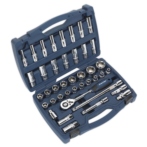 Sealey Socket Set 41pc 1/2"Sq Drive WallDrive® Metric Sealey  - Dynamic Drive