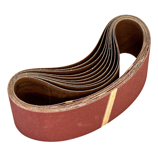 Sealey Sanding Belt 75 x 533mm 120Grit Pack of 10 WSB53120 Sealey - Dynamic Drive