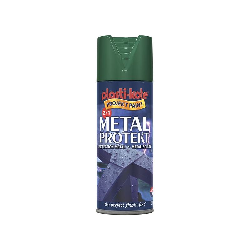 Plastikote Metal Protekt Spray Forest Green 400ml PlastiKote - Dynamic Drive