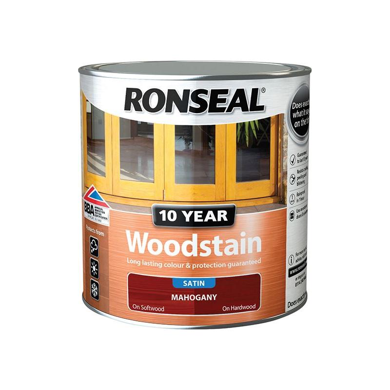 Ronseal 10 Year Woodstain Mahogany 2.5 litre Ronseal - Dynamic Drive