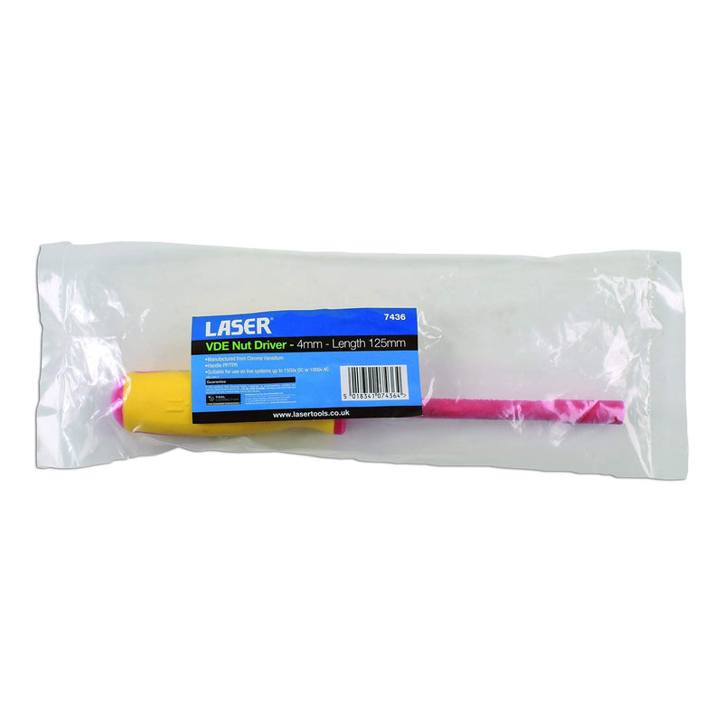 Laser VDE Nut Driver 4mm 7436 Laser - Dynamic Drive