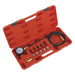 Sealey Oil Pressure Test Kit 12pc Pump Tester Set Gauge 1.3m Hose Low Oil Sealey  - Dynamic Drive