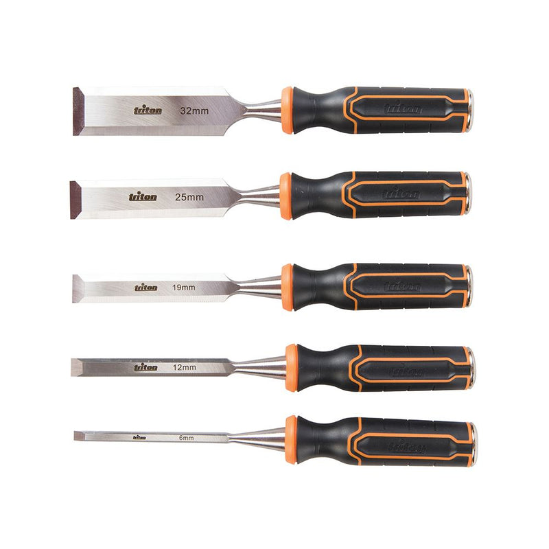 Triton Wood Chisel Set 5pce TWCS5 6, 13, 19, 25 & 32mm 5pce Triton - Dynamic Drive