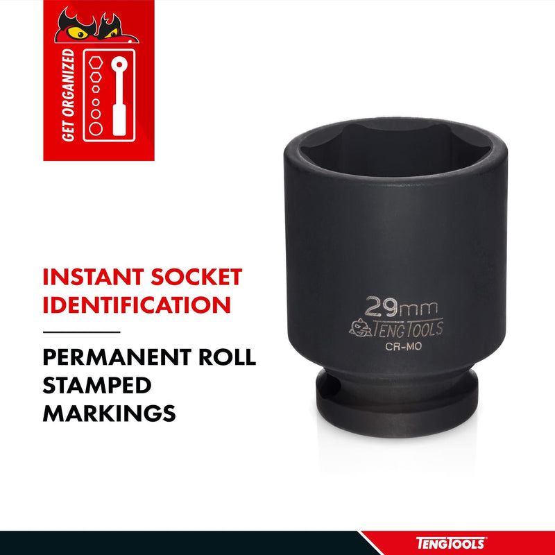 Teng Tools 1/2" Impact Socket DIN AF 1-1/4" Teng Tools - Dynamic Drive