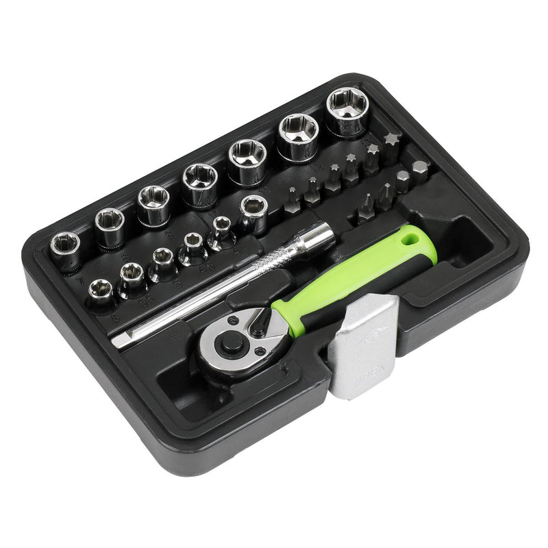 Sealey Socket Set 25pc 1/4"Sq Drive Metric S01233 Sealey - Dynamic Drive