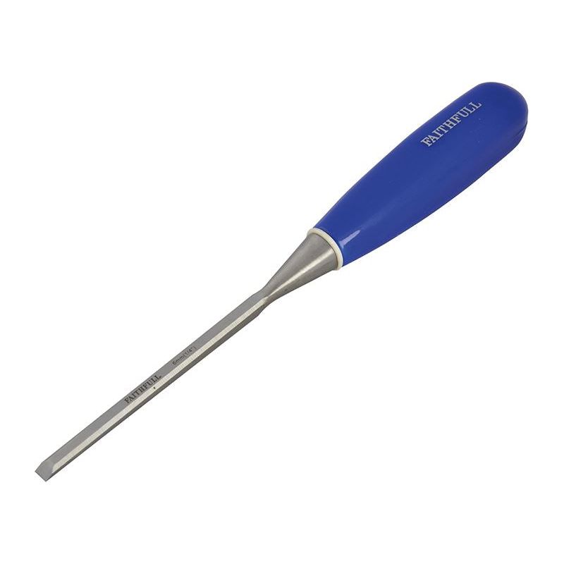 Faithfull Bevel Edge Chisel Blue Grip 6mm (1/4in) Faithfull - Dynamic Drive