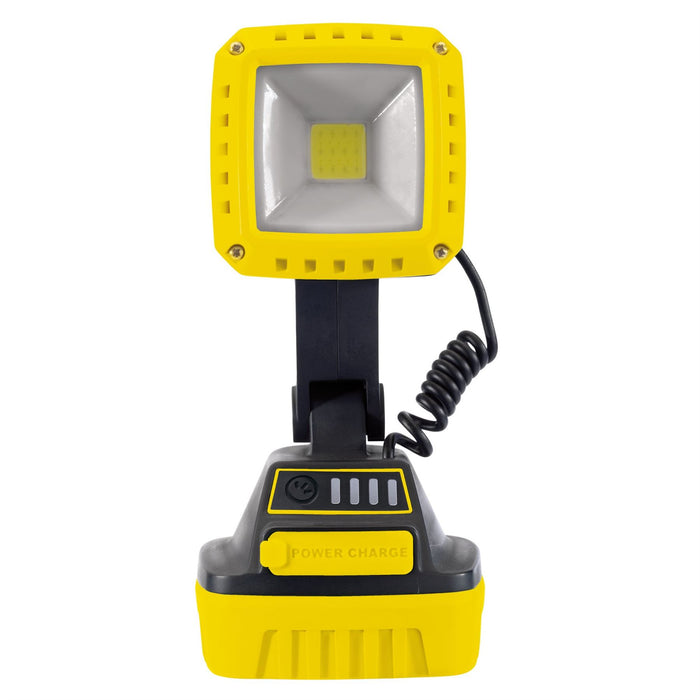 Draper COB LED Rechargeable Worklight, 10W, 1,000 Lumens, Yellow, 4 x 2.2Ah Batt Draper - Dynamic Drive