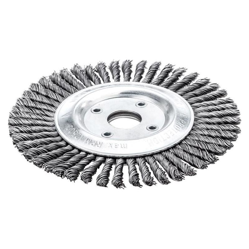 Lessmann Pipeline Brush 40 Knots 125 x 22.2mm Bore Steel Wire Lessmann - Dynamic Drive
