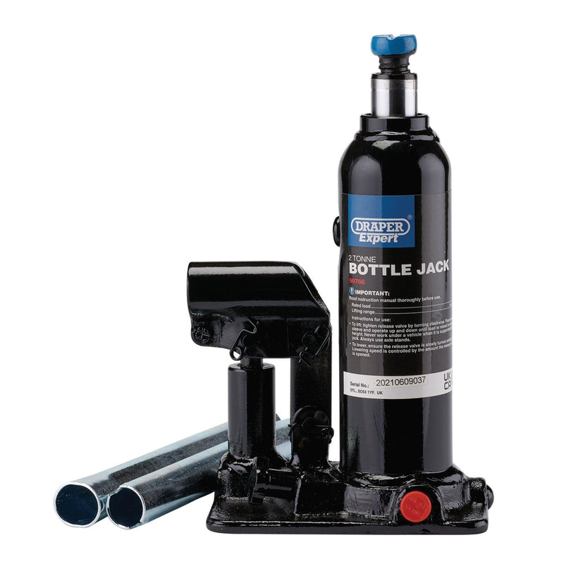 Draper Expert Hydraulic Bottle Jack, 2 Tonne 99766 Draper - Dynamic Drive