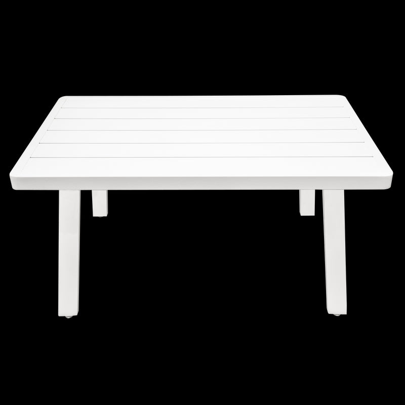Dellonda Kyoto White 3 Piece Outdoor Garden Corner Sofa & Coffee Table Set Dellonda  - Dynamic Drive