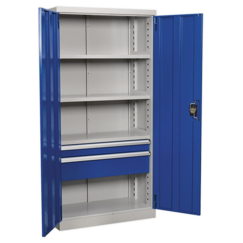 Sealey Industrial Cabinet 2 Drawer 3 Shelf 1800mm APICCOMBO2 Sealey - Dynamic Drive