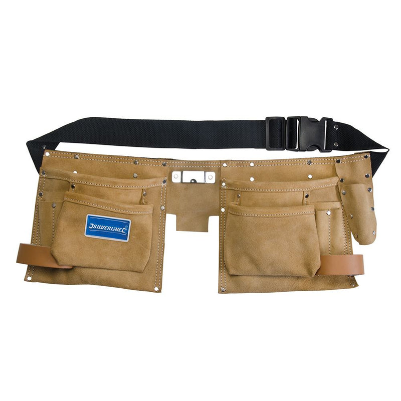 Silverline Double Pouch Tool Belt 8 Pocket 300 x 200mm Silverline - Dynamic Drive