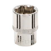 Silverline Socket 1/4" Drive 6pt Metric 13mm Silverline - Dynamic Drive